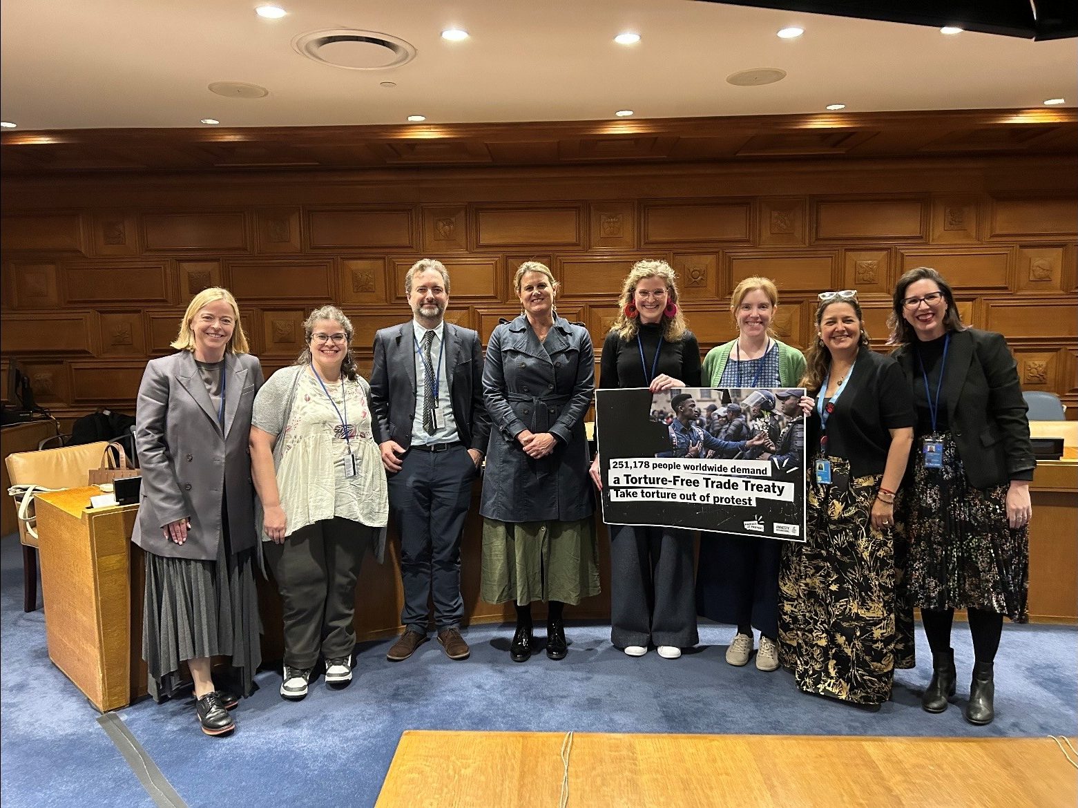 Civil society representatives at the side event - including Omega - with the two UN Special Rapporteurs